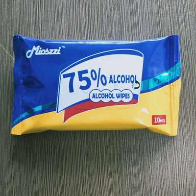 10 pcs label - 1.10 pcs alcohol wipes
